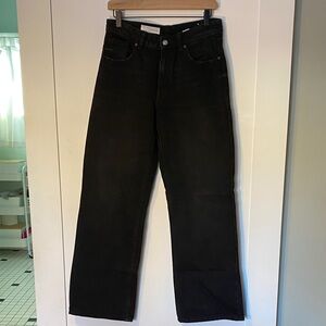 Zara Black Wide Leg Flare Jeans